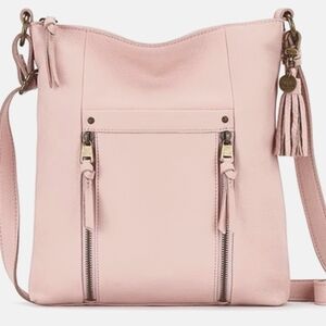 The Sak Blush Pink Leather Crossbody Bag